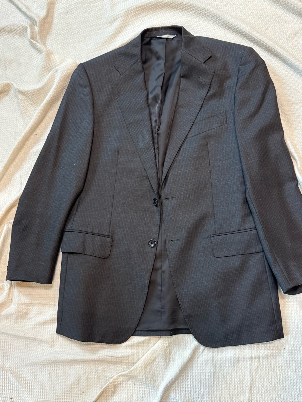 Harry Rosen Napoli made in Italy Men's Classic Dark Gray Two-Button Blazer